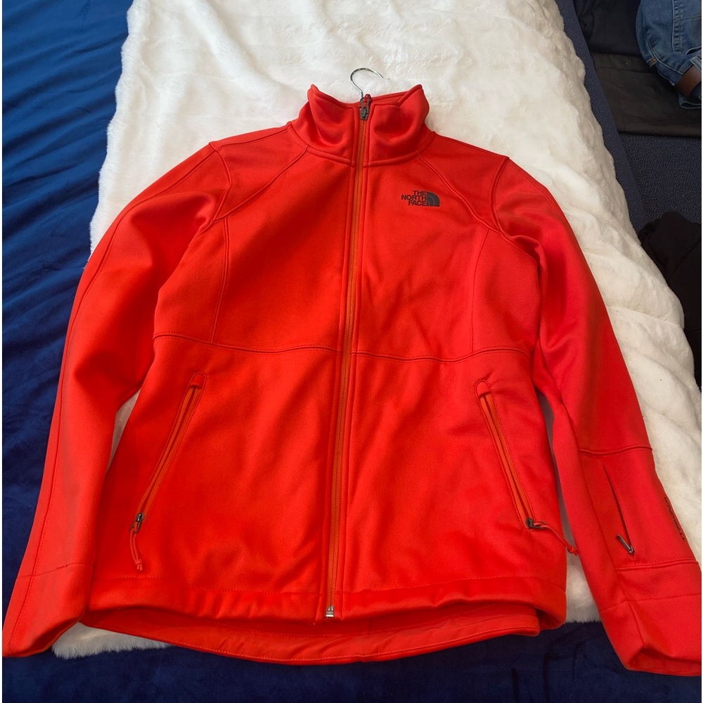 Woman red North Face jacket size small